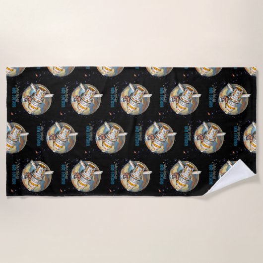 SERVIETTE DE PLAGE DREAM BIG ORBIT LOIN (Devant)