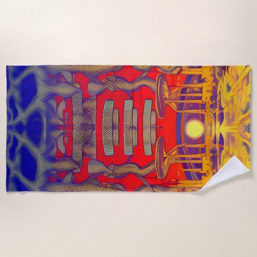 Serviette De Plage Dreamland psychédélique (Devant)