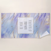 Serviette De Plage Dreamy Purple Blue Mist Gold Pearl (Devant)