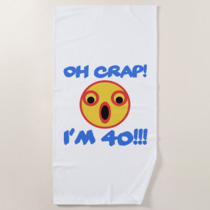 Serviette De Plage Drôle 40e anniversaire Gag cadeau