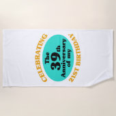 Serviette De Plage Drôle 60e anniversaire Gag cadeau (Devant)