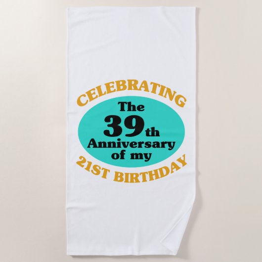 Serviette De Plage Drôle 60e anniversaire Gag cadeau (Devant)
