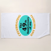 Serviette De Plage Drôle 70e anniversaire Gag cadeau (Devant)