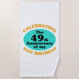 Serviette De Plage Drôle 70e anniversaire Gag cadeau