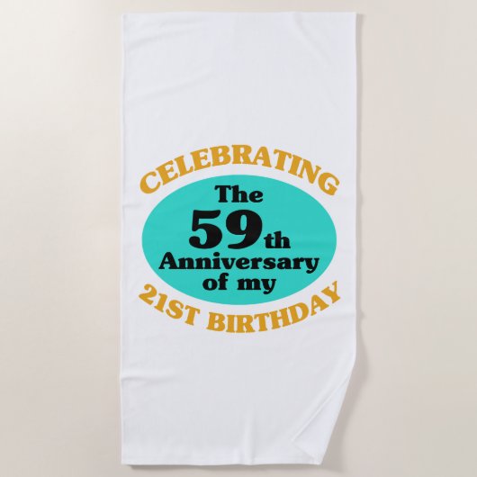 Serviette De Plage Drôle 80e anniversaire Gag cadeau (Devant)