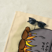 Serviette De Plage Drôle alligator vert cuisine dessin animé (En situation)