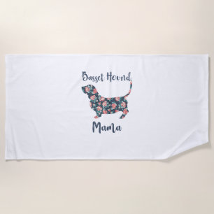 Serviette De Plage Drôle Basset Hound Cadeaux Basset Hound Maman Chem