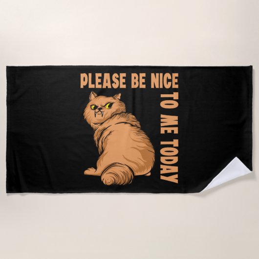 Serviette De Plage Drôle Cat Citation Tomcat belle conception (Devant)
