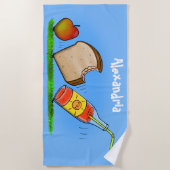 Serviette De Plage Drôle de dessin animé de fourmis (Devant)