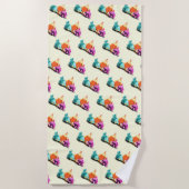 Serviette de plage drôle de poulet (Devant)