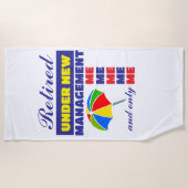Serviette De Plage drôle de retraite au soleil (Devant)