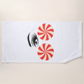 Serviette de plage drôle Eye Candy pour femmes (Devant)
