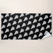 Serviette De Plage Drôle Fantôme D'Halloween Dessin Passé (Devant)