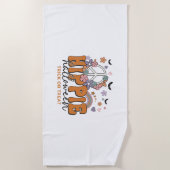 Serviette De Plage Drôle Halloween disant Hippie Halloween (Devant)