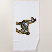 Serviette De Plage Drôle Halloween Llama Skeleton Graphisme - (Devant)