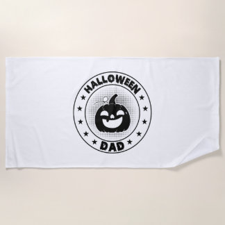 Serviette De Plage Drôle Halloween papa Halloween Citrouille
