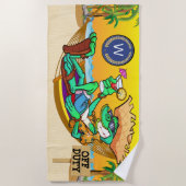 Serviette De Plage Drôle Iguana HORS SERVICE (Devant)