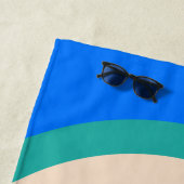 Serviette De Plage Drôle, joyeux croquis à pieds bleus dansant dessin (En situation)