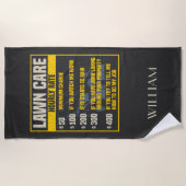 Serviette De Plage Drôle Papa Pelouse Pères Fils Anniversaire Gag Cad (Devant)