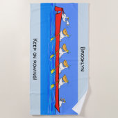 Serviette De Plage Drôle pélicans équipe de rameurs dessin personnali (Devant)