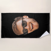 Serviette De Plage Drôle Photo Hommes Personnalisés (Devant)