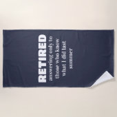 Serviette De Plage Drôle retraite d'été secrète (Devant)