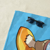 Serviette De Plage Drôle Surf Polar Bear Beach Party Dessin (En situation)