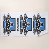 Serviette De Plage Drone de nom personnalisé (Devant)