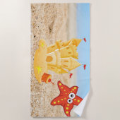 Serviette de plage du château de sable (Devant)