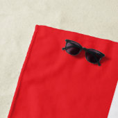 Serviette de plage du drapeau de la Pologne (En situation)