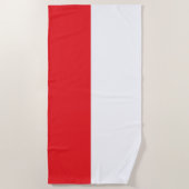 Serviette de plage du drapeau de la Pologne (Devant)