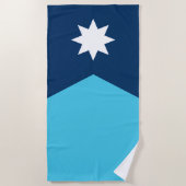 Serviette de plage du drapeau de l'État du Minneso (Devant)