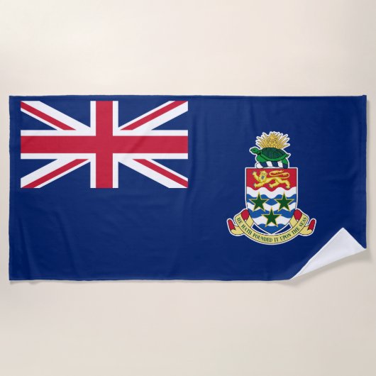 Serviette de plage du drapeau des îles Caïmans (Devant)