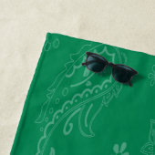 Serviette de plage du drapeau nigérian (En situation)