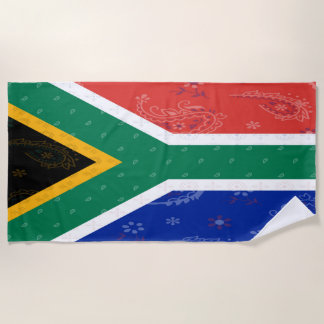 Serviette de plage du drapeau sud-africain