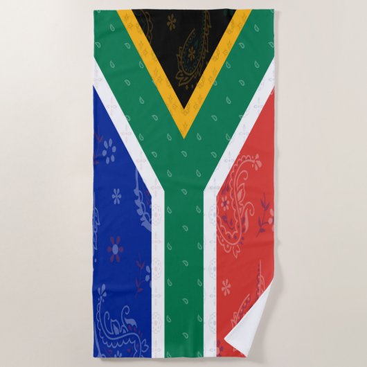 Serviette de plage du drapeau sud-africain (Devant)