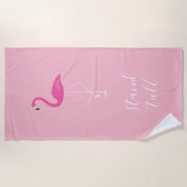 Serviette De Plage Du Haut Flamant rose (Devant)