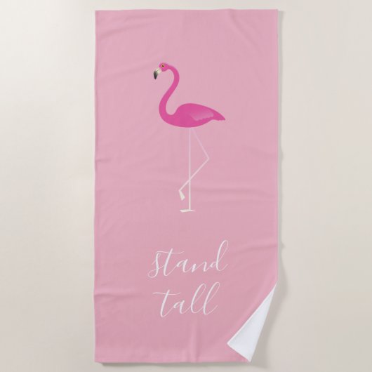 Serviette De Plage Du Haut Flamant rose (Devant)