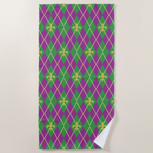 Serviette de plage du Jacquard de Carnaval (Devant)