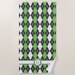 Serviette de plage du Jacquard rétro