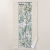 Serviette de plage du lac George – Édition carte d (Devant)
