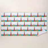 Serviette de plage du phare à main (Devant)