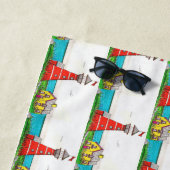 Serviette de plage du phare à main (En situation)