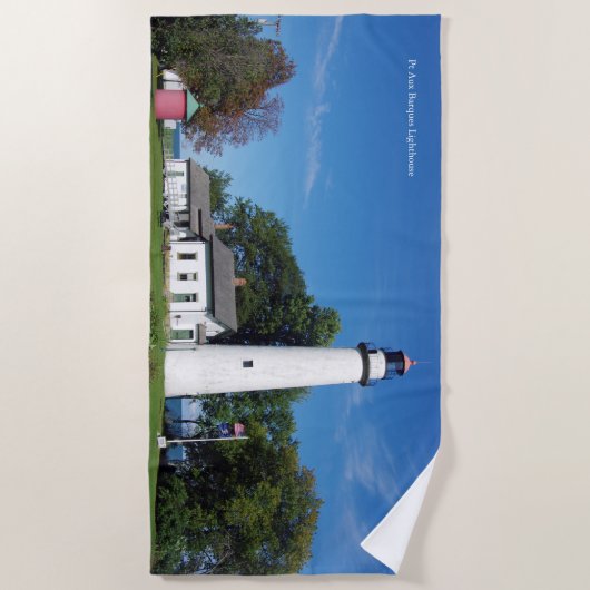 Serviette de plage du phare Pt Aux Barques (Devant)