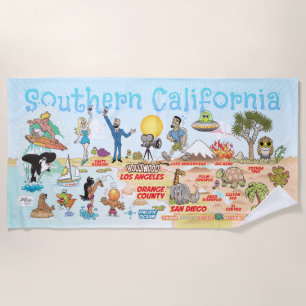 Serviette de plage du sud de la Californie