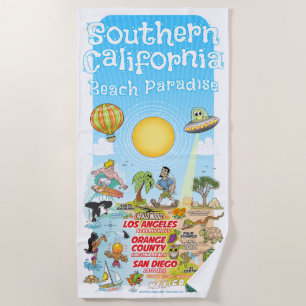 Serviette de plage du sud de la Californie