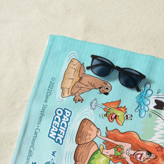 Serviette de plage du sud de la Californie (En situation)