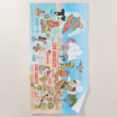 Serviette de plage du sud de la Californie (Devant)
