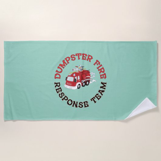 Serviette De Plage Dumpster Fire Response Team (Devant)