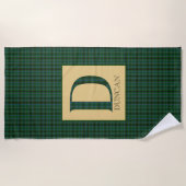 Serviette De Plage Duncan Tartan Monogramme D (Devant)